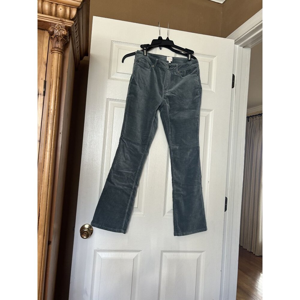 ANN MASHBURN Flare Cropped 5-Pocket Velveteen Stretch Jean  --size 26